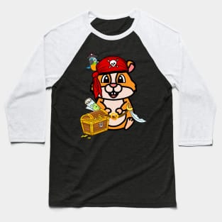 Cute orange hamster is a pirate Baseball T-Shirt